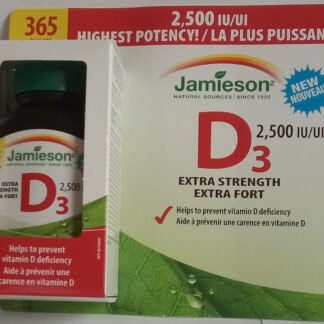 Jamieson vitamin D3, 365 tablets, 2500 iu picture