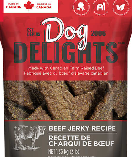 Dog delights Beef Jerkey Recipe 1.36kg picture